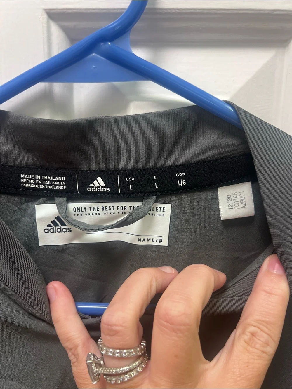 adidas Men's Charcoal Gray Quarter-Zip Training Pullover